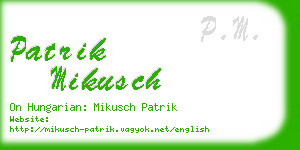 patrik mikusch business card
